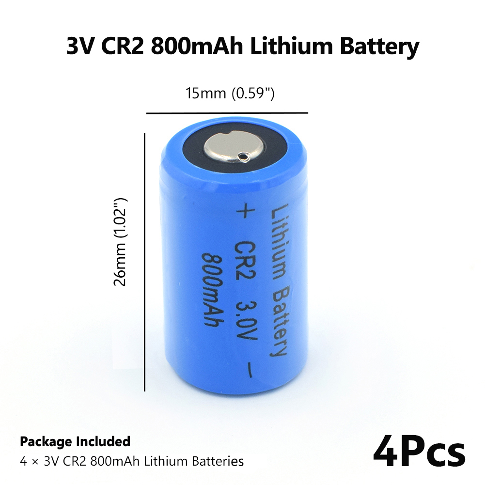 6 Piles Lithium CR2 3V - Haute Performance 1000mAh - Pour Appareils Photo, Lampes Torches, Systèmes D'Alarme