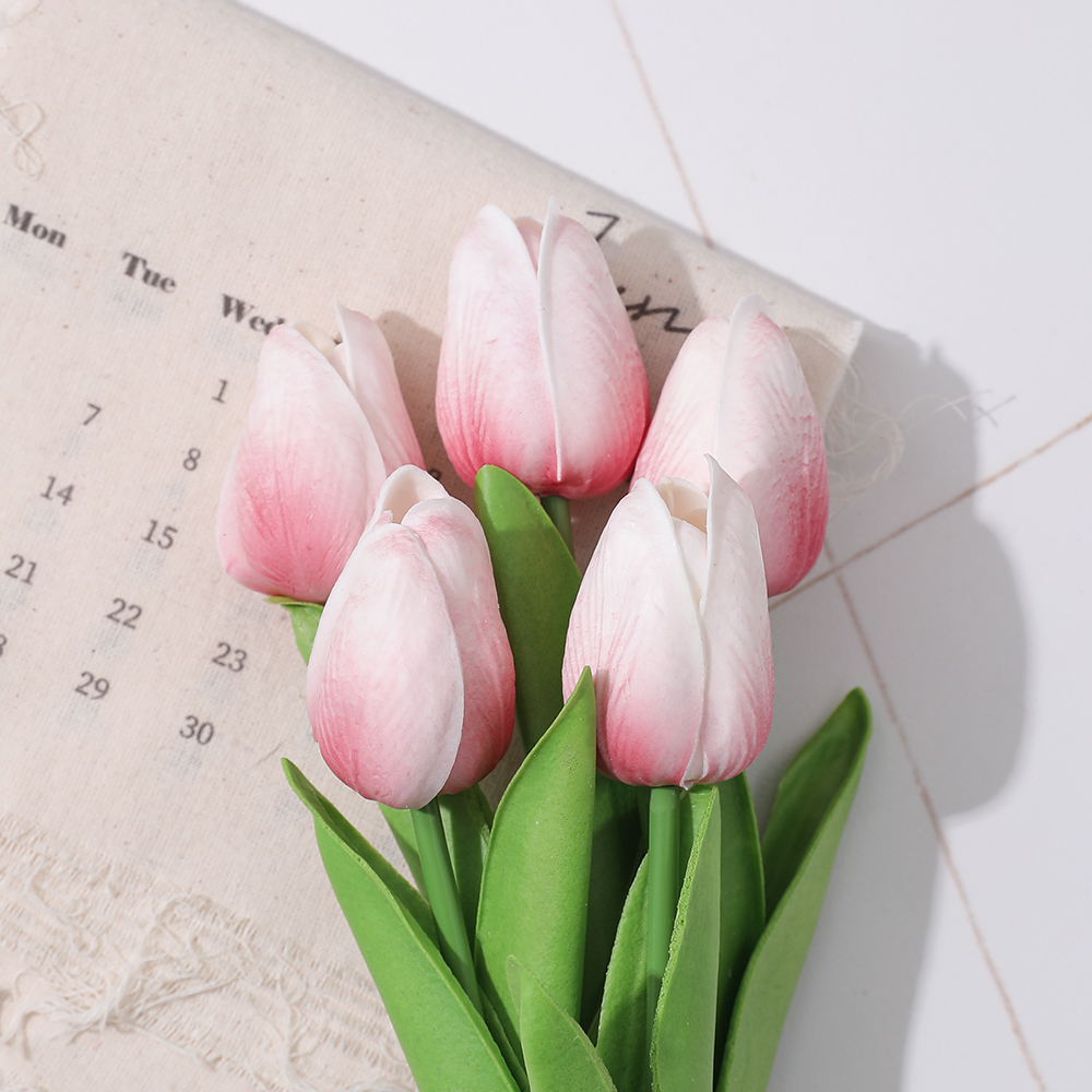 5/10 pçs tulipa flores artificial buquê de tulipa pe espuma flor falsa para cerimônia de casamento decoração casa jardim buquê decoração