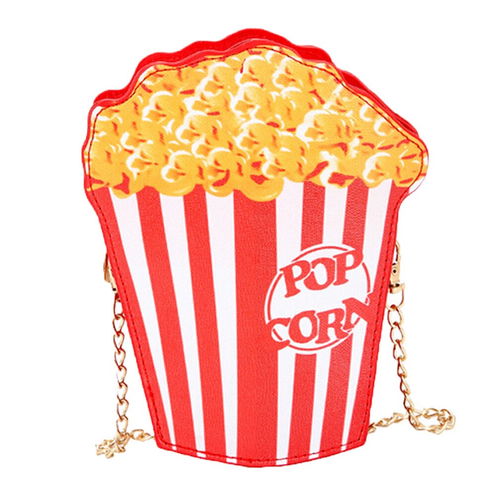 Creatieve Stijl Vrouw Hamburger Ijs Schoudertassen Cupcake Pu Chains Tassen Leuke Hamburger Popcorn Fries Messenger Bags *: C