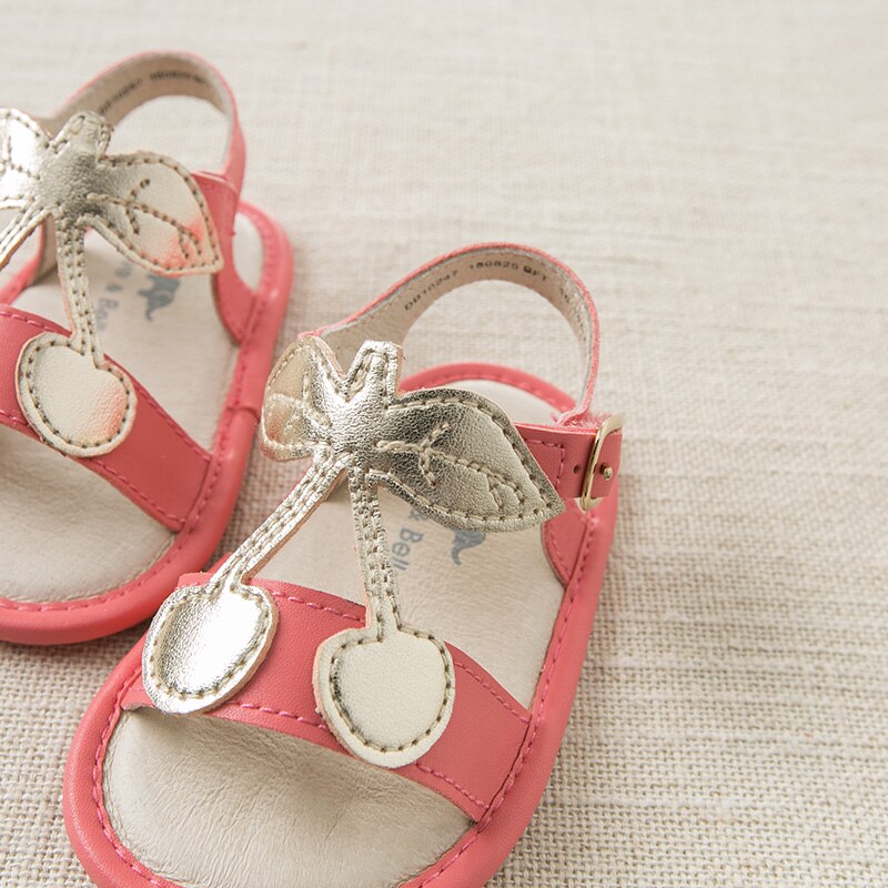 DB10247 Dave Bella summer baby girl sandals born prewalkers infant shoes girl red sandals Princesss shoes