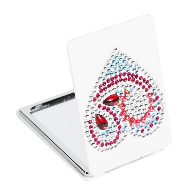 5D bricolage diamant peinture miroir Mini poche femmes fille maquillage miroir papillon strass diamant broderie miroirs: 12
