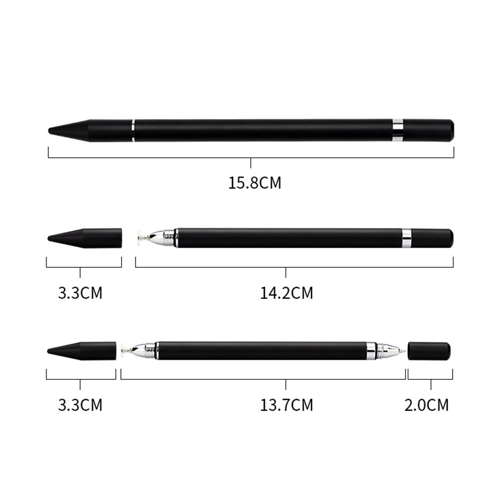 Universal Touch Screen Pen For Apple,WK3006 2 in 1 Capacitive Disc Stylus Ballpoint Pen,Universal Compatible Any Phone Tablet