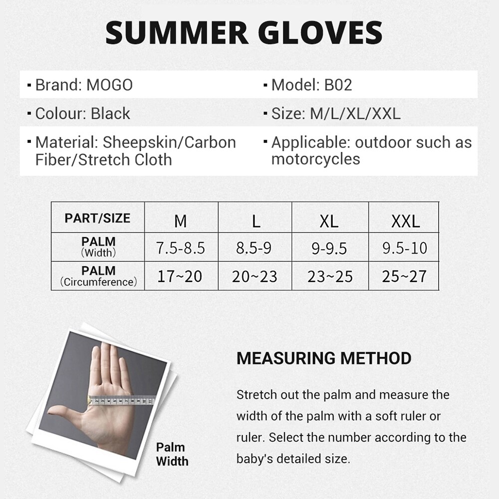 Breathable Fingerless Gloves Summer Motorcycle Gloves Sheepskin Motocross Gloves Retro Moto Motorbiker Guantes Moto