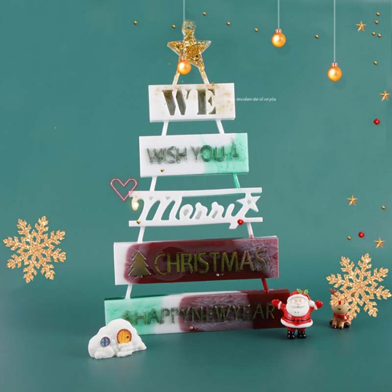 1Pc Kerstboom Vorm 3D Zoetwaren Silicone Mold Fondant Taart Decor Diy Gereedschap