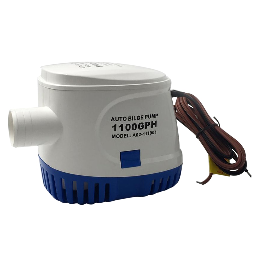 Marine Submersible Automatic Bilge Pump with Float Switch, 12-Volt, 1100 GPH