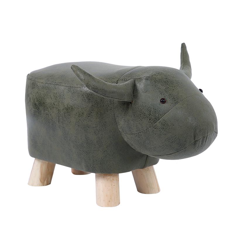 Animal shoe changing stool solid wood baby cute cartoon sofa chair elephant child small bench