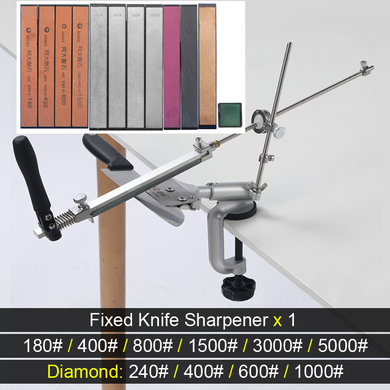 RUIXIN PRO Angle Sharpeners Fixed Knife Sharpener Sharpening System Grit120-10000# Sharpening Stone Aluminum alloy: Practical Set
