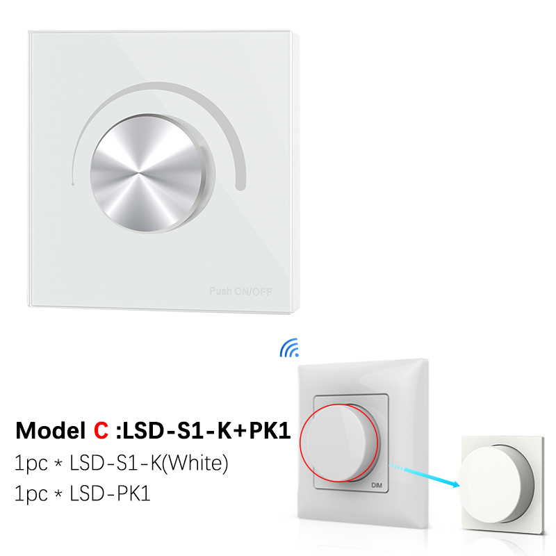 Triac LED Dimmer 220V 230V 110VAC 2.4G PK1/Wifi Remote Control Brightness adjustment for Single Color LED dimmable light bulb: Model C
