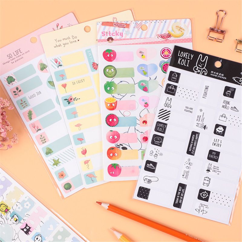 Waterdichte Mark Sticker Naam Sticker Classificatie Sticker Geschikt Voor Kinderen Familie Kleuterschool