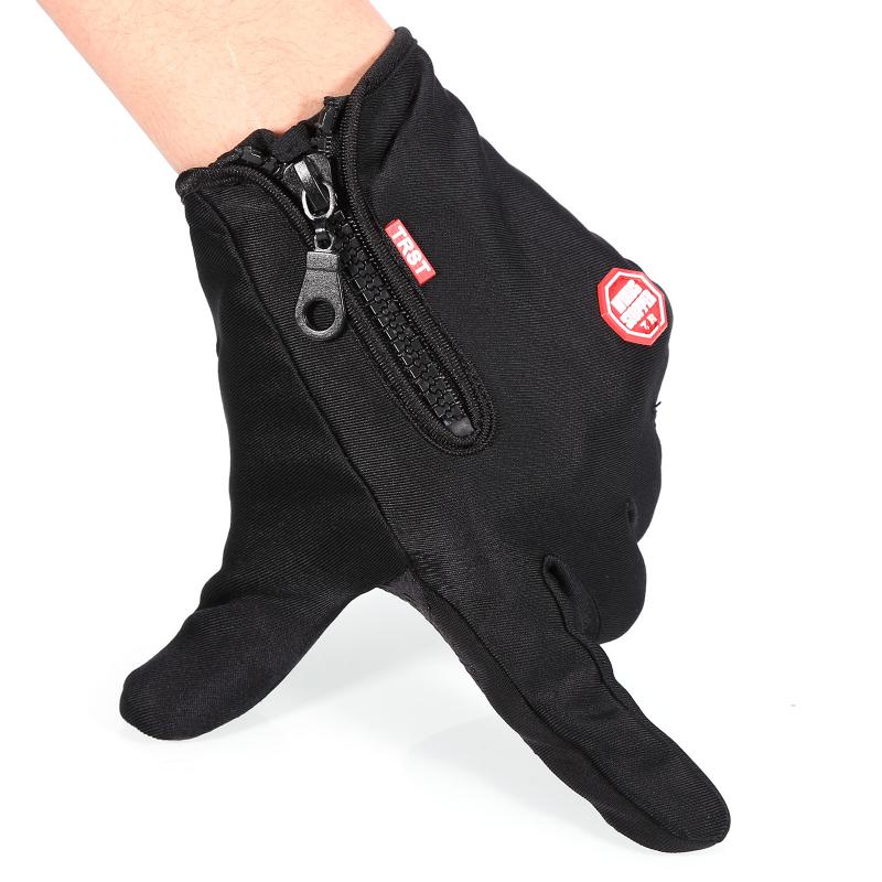 Motorfiets Windstopper Touch Screen Handschoenen Mannen & Vrouwen & Kids Winter Handschoenen Winddicht Waterdichte Handschoenen Zwart