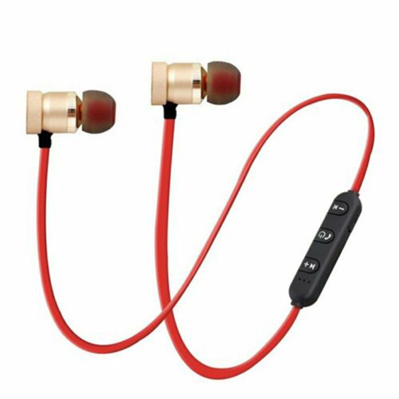 Draadloze Bluetooth Sport Gym Hoofdtelefoon Oortelefoon Microfoon Stereo Bass Oordopjes Nekband Magnetische Draadloze Koptelefoon Stereo Oordopjes