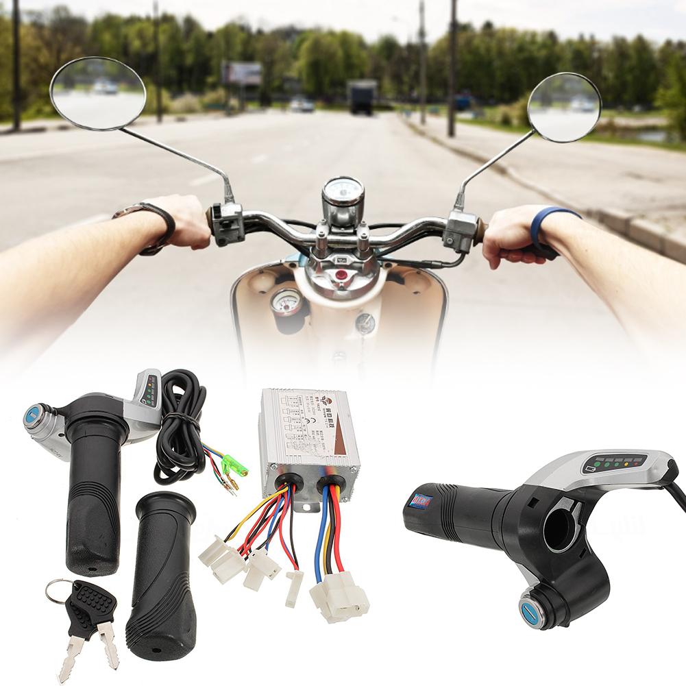 DC 24V 500W Motor velocidad cepillo controlador con acelerador Twist eléctrico para bicicleta patinete controlador cepillado de Motor