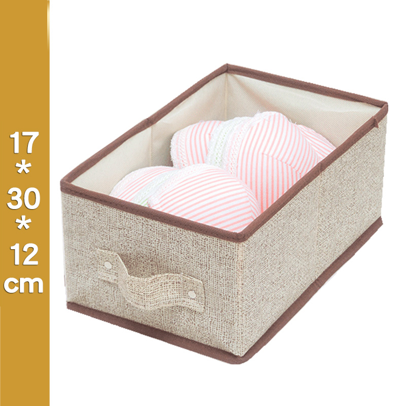 Wardrobe Hanging Organizer Storage Drawer for Clothes Cotton Linen Sundries Box Baskets Underwear Organizador De Bolsos De Mujer: rectangle
