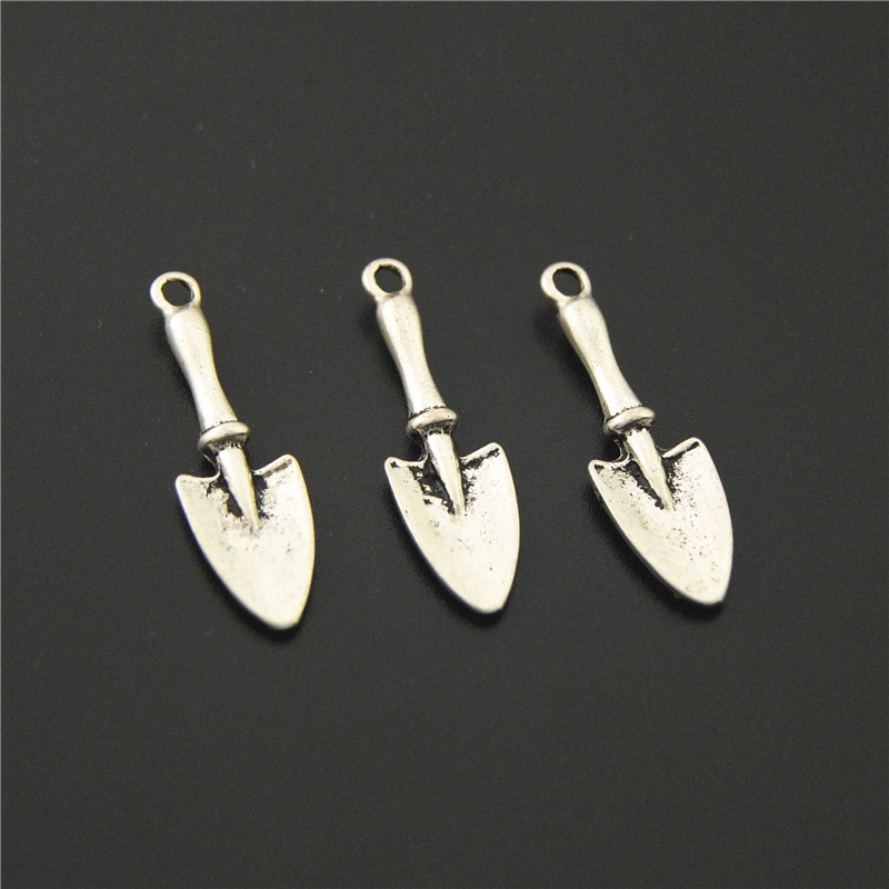 40pcs d Silver Color Trowel Shovel Charms Gardening Tools Pendants DIY Metal Jewelry Making A2212