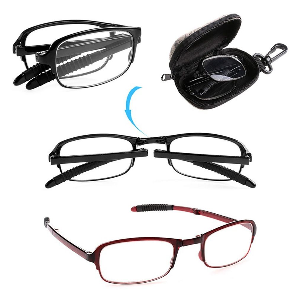 TR90 Ultralight Vouwen Leesbril Unisex Opvouwbare Leesbril Lenzenvloeistof Met Case + 10 Tot + 40 Voor Ouders Vision zorg