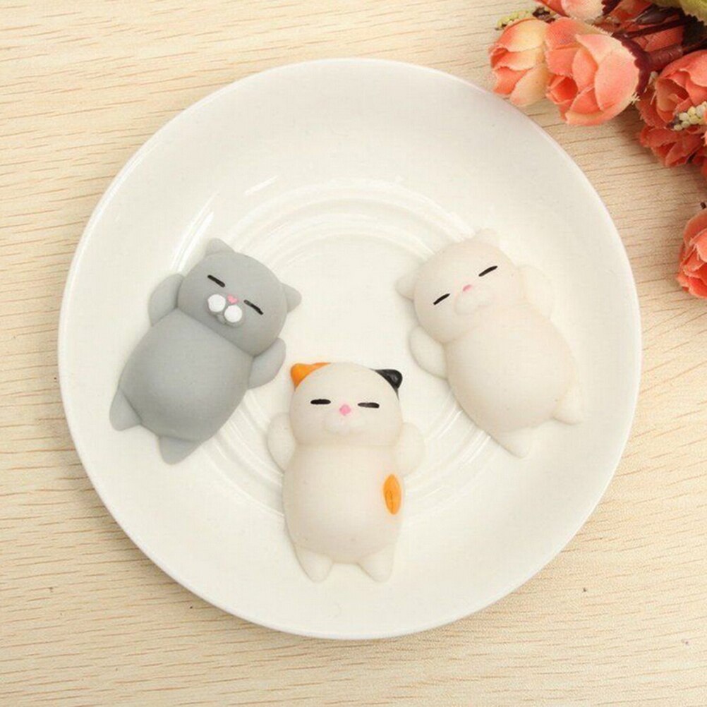 Mochi Squishy Cat Squeeze Healing Fun Kawaii Kids Adult Toy Stress Reliever For Phone Case Straps