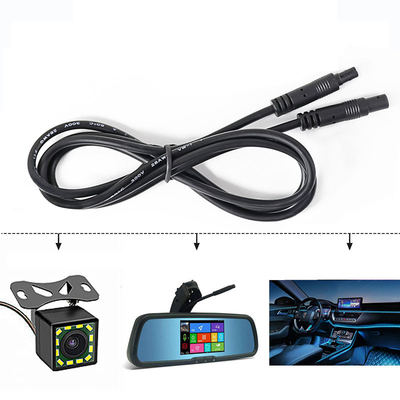 Cable macho a hembra de 4 pines, 5 pines, 6 pines, Cable de conector de extensión para cámara DVR de vehículo, Monitor HD, Cable de cámara de visión trasera