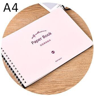 Double-sided Release Paper Book for Tape Sticker Collection Notebook A4 A5 Sticker Book: PINK A4