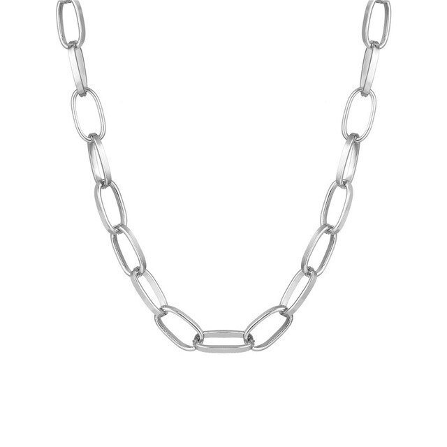 Hip Pop Punk Multi Gelaagde Lock Hanger Ketting Voor Vrouwen Mannen Zilveren Kleur Kruis Hanger Charms Ketting Lange Kettingen Sieraden: OV5110002