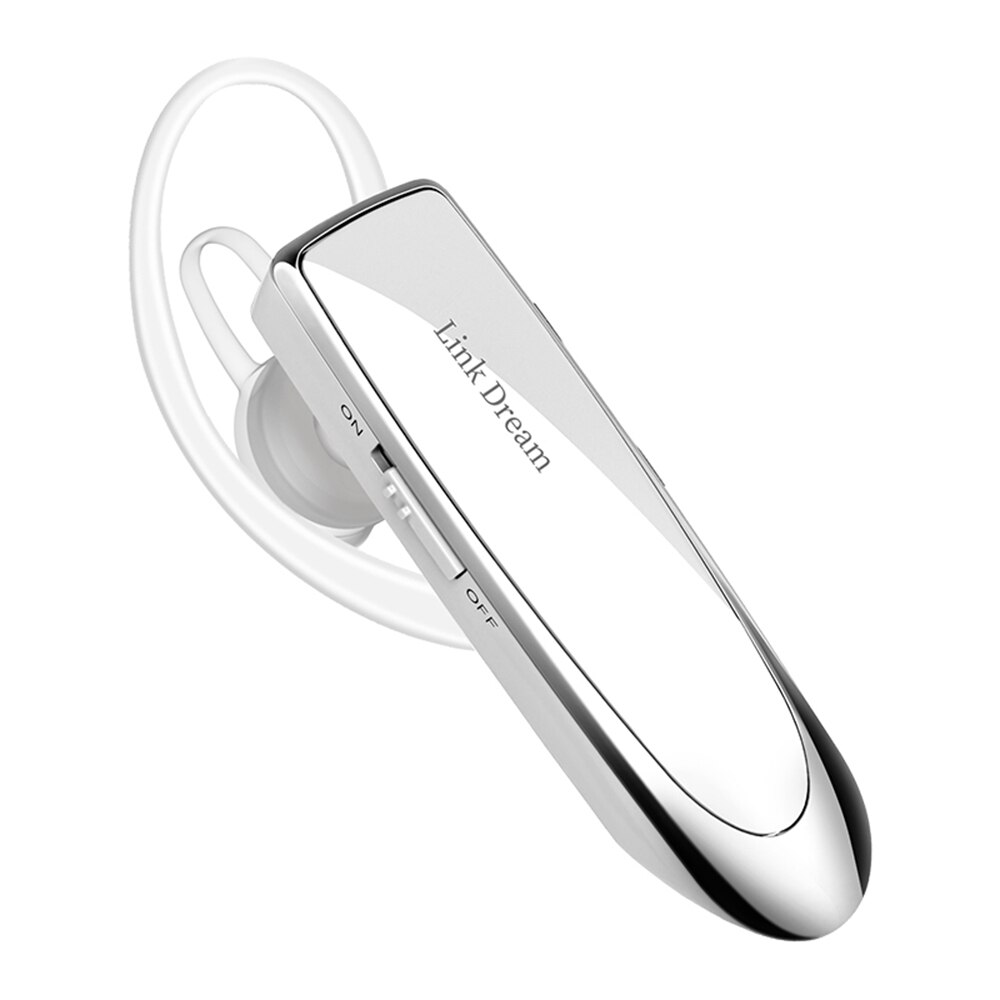Link Dream LC-B41 Bluetooth Hoofdtelefoon Draadloze BT4.1 Business Headset Mini Smart Koptelefoon Handsfree Met Microfoon Voor Iphone Xiaomi: White