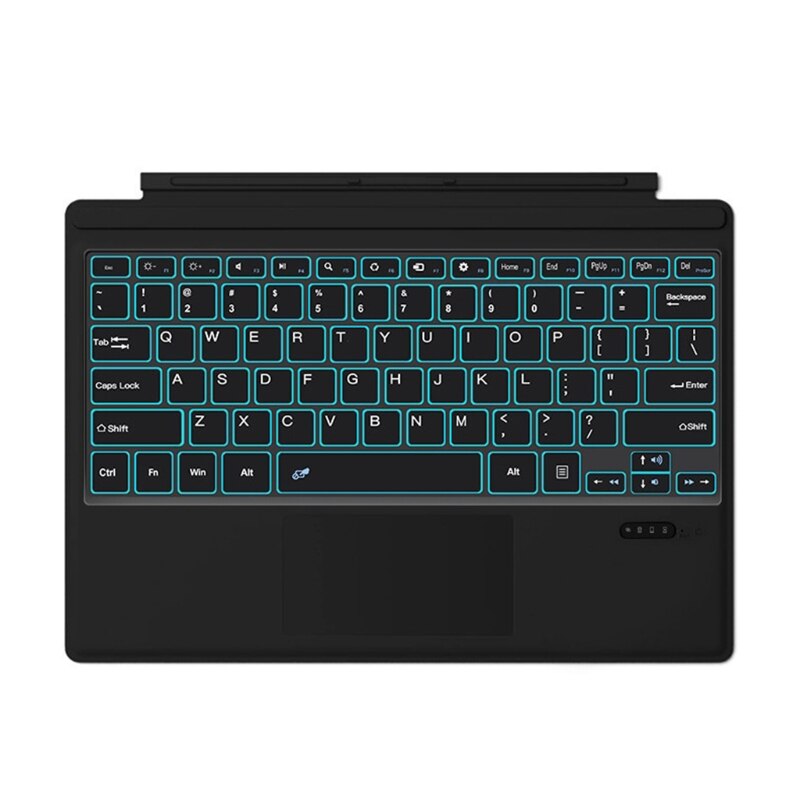 Ultra-Slim 5mm Bluetooth 3.0 Keyboard Wireless Rechargeable Illuminated Keyboard for Micro Soft Surface Pro 7 Plus