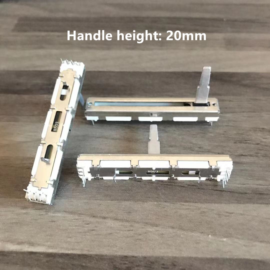 Fader del miscelatore potenziometro 6cm 60MM doppio filettato punto medio B10K B50K 20MMD 4 piedi + 4 piedi manico lungo 8 piedi-10 pz/lotto: 50K Ohm