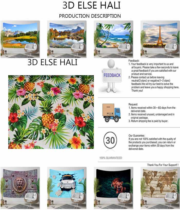Else Pink Gray Vintage rosas flores florales Nordec impresión 3D decorativo Hippi bohemio pared colgante tapiz de paisaje arte de pared