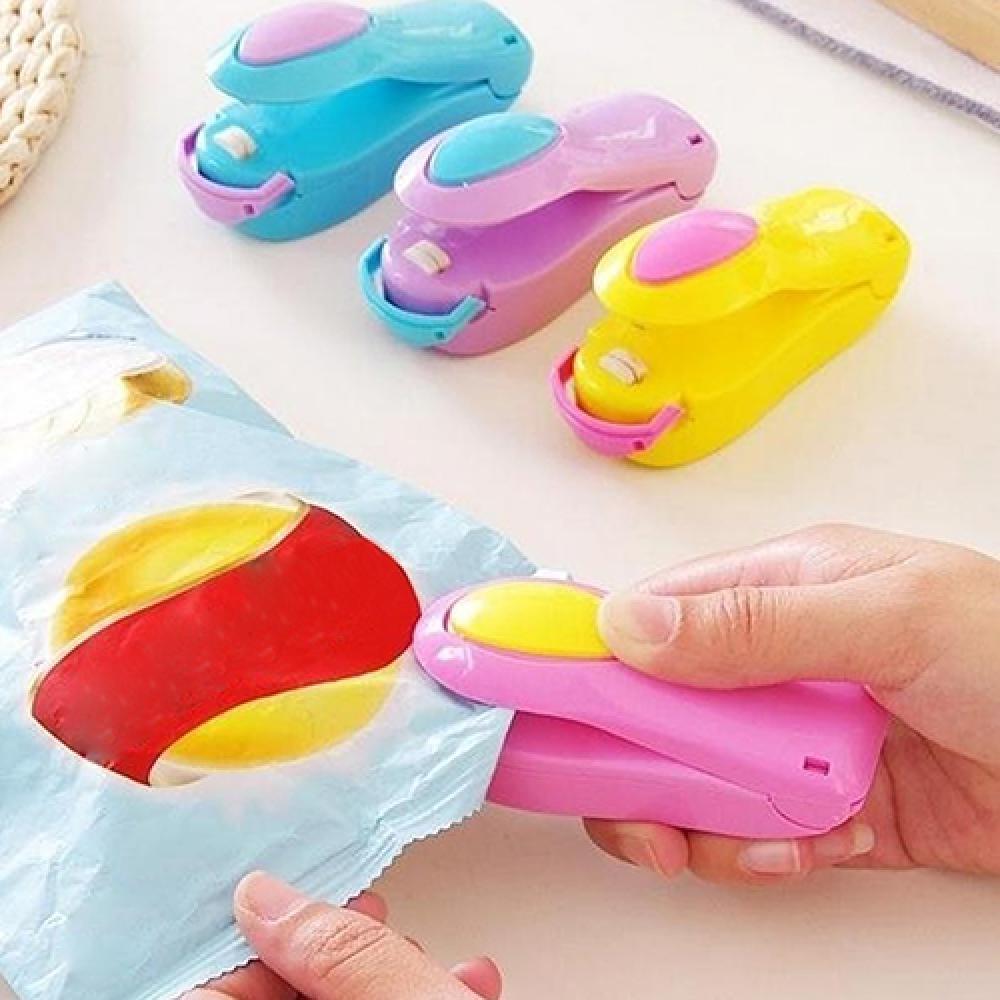 1 Pcs Mini Bag Sealer Kitchen Tools Magic Cute Heat Sealing Machine Impulse Sealer Seal Packing Sealer Plastic Bag bag clips