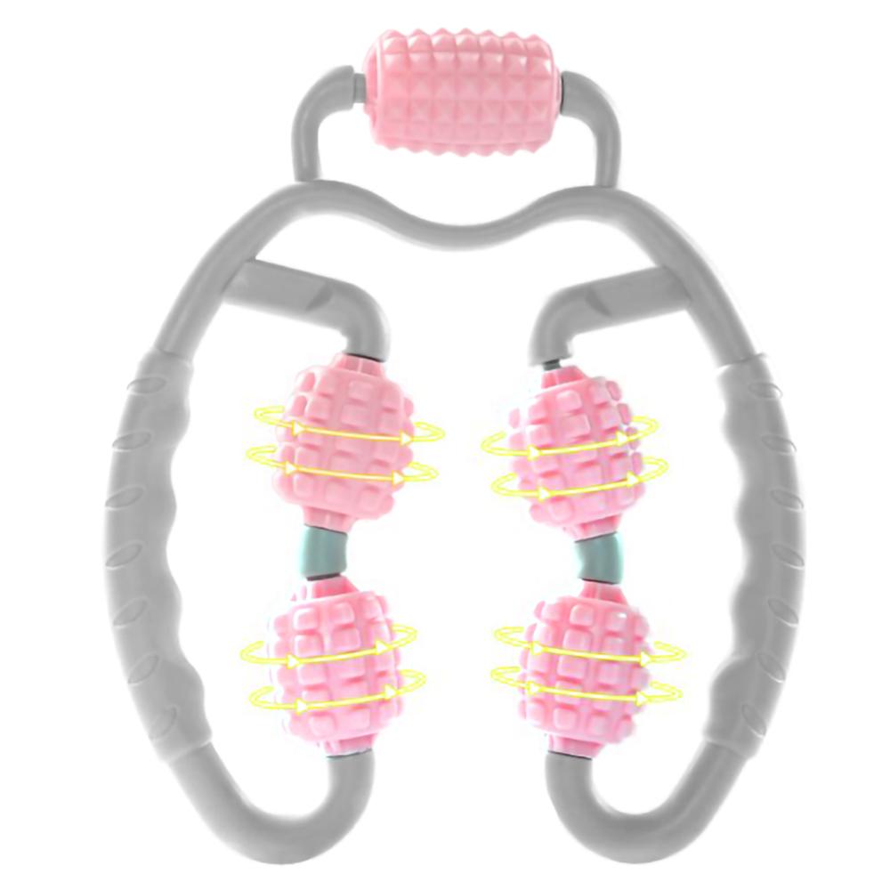 U forma gatilho ponto massagem rolo para braço perna pescoço tecido muscular para fitness ginásio yoga pilates esportes 5 roda: Default Title