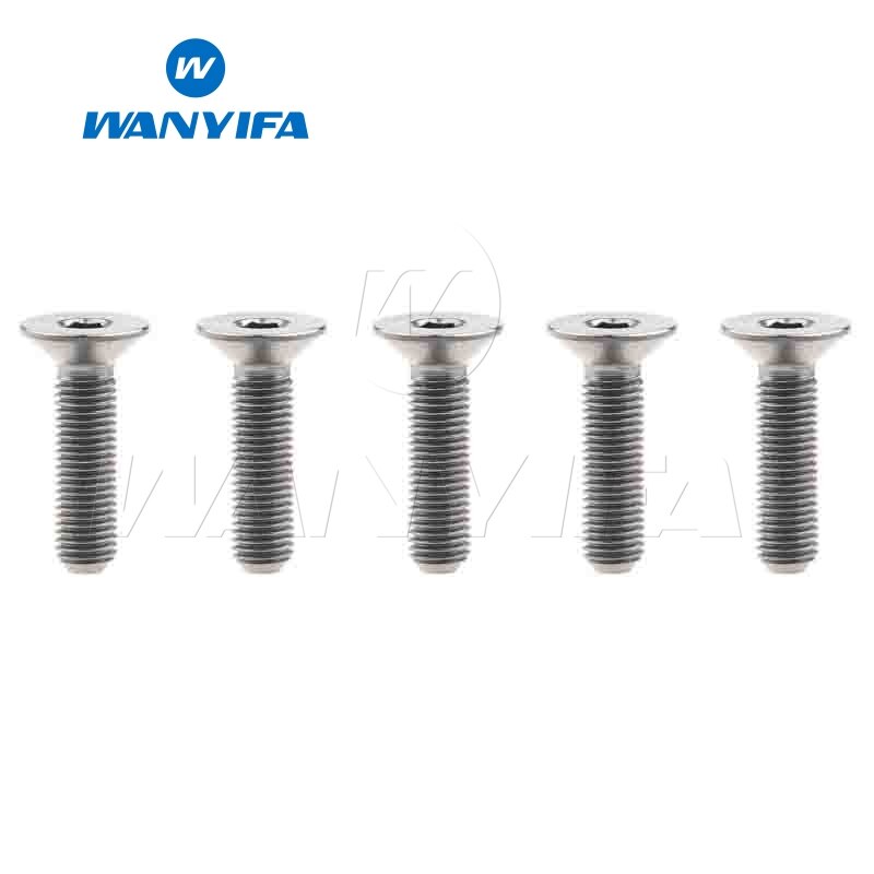 5 stk titanium  m4 bolte  m4 x 8 10 15 20mm forsænket sekskantet skrue til cykelcykel: M4 x 15mm ti