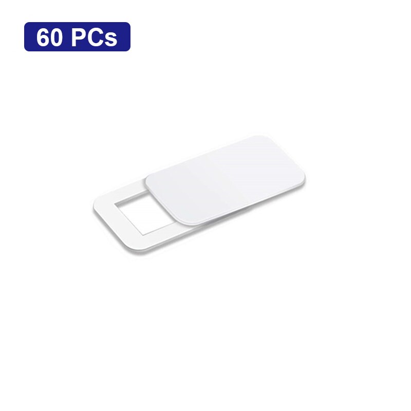 60PCs Webcam Coperchio Otturatore Slider Universale Per Il Iphone Smartphone Ipad Del Computer Portatile Tablet PC Macchina Fotografica Privacy Sticker Dropshipping: White-Metal-Square