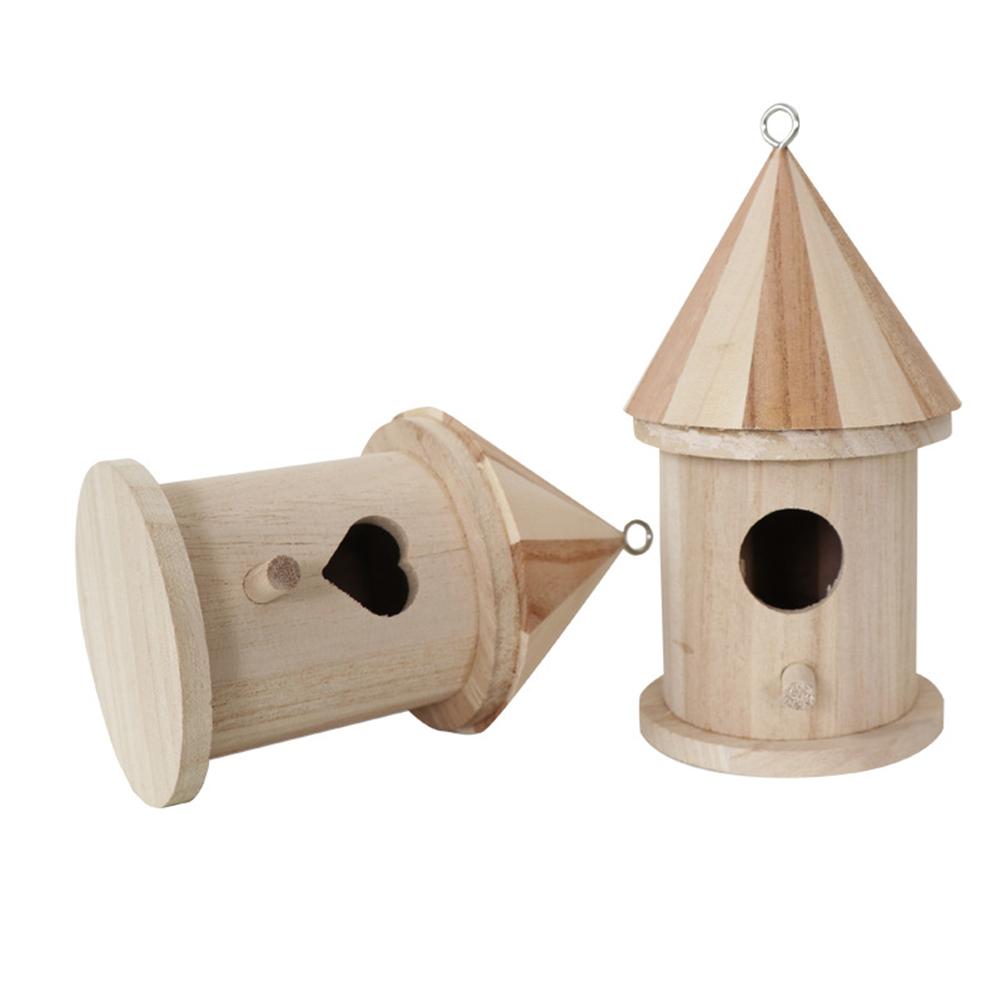 Casa de pájaros DIY para niños, Nido de Pájaro, comedero de pájaros colgante para exteriores, jardín, decoración del hogar # 4O