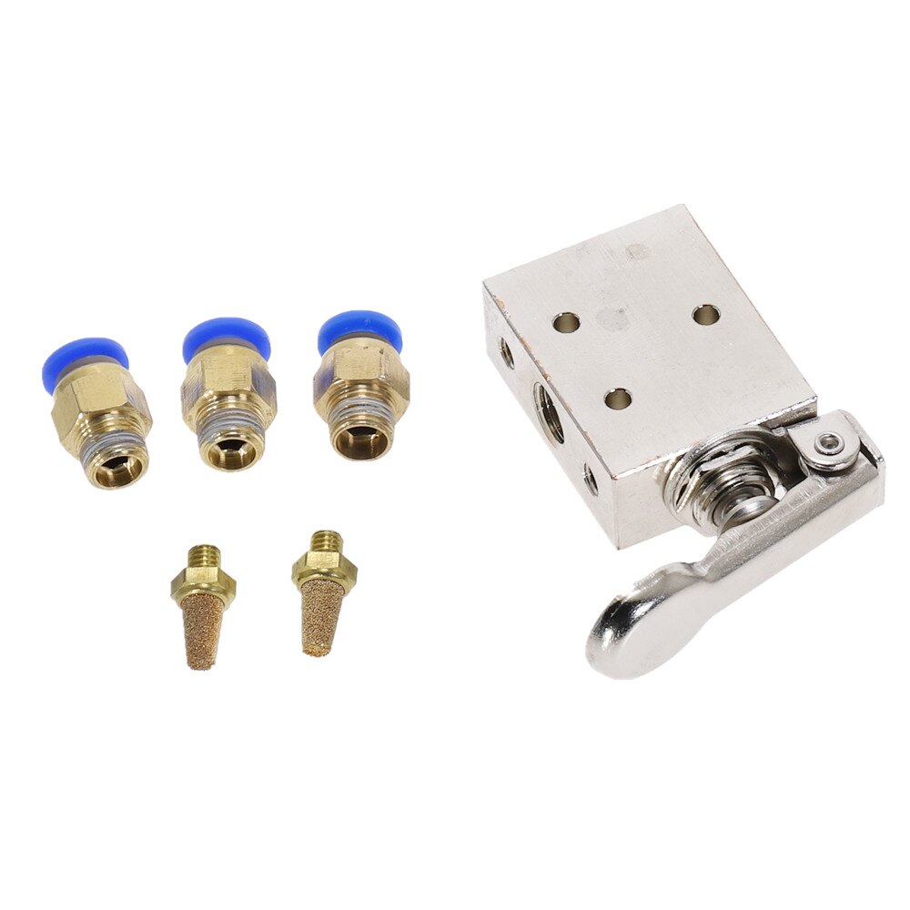 Zawór mechaniczny TAC2-41P zawór wydechowy 2 pozycja 5 sposób 1/8 "powrót sprężynowy dźwignia zawór pneumatyczny przełącznik w złączki