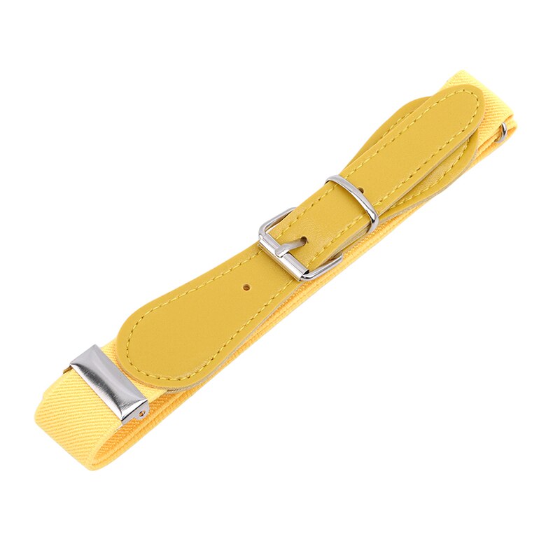 Candy Kleur 1 Inch Brede Kinderen Elastische Elastische Riem Jongen/Meisje Meerdere Kleuren Optionele: yellow