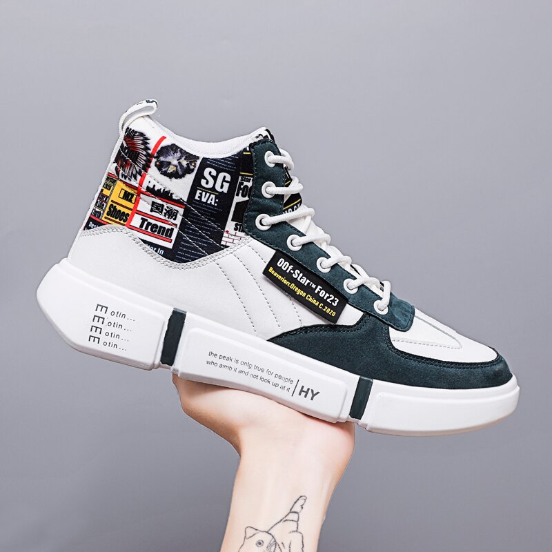 Quheng Mannen Schoenen Herfst Winter Hoge Top Schoenen Board Schoenen Daddy Casual Schoenen Onhandig Sneaker 39-44 eu