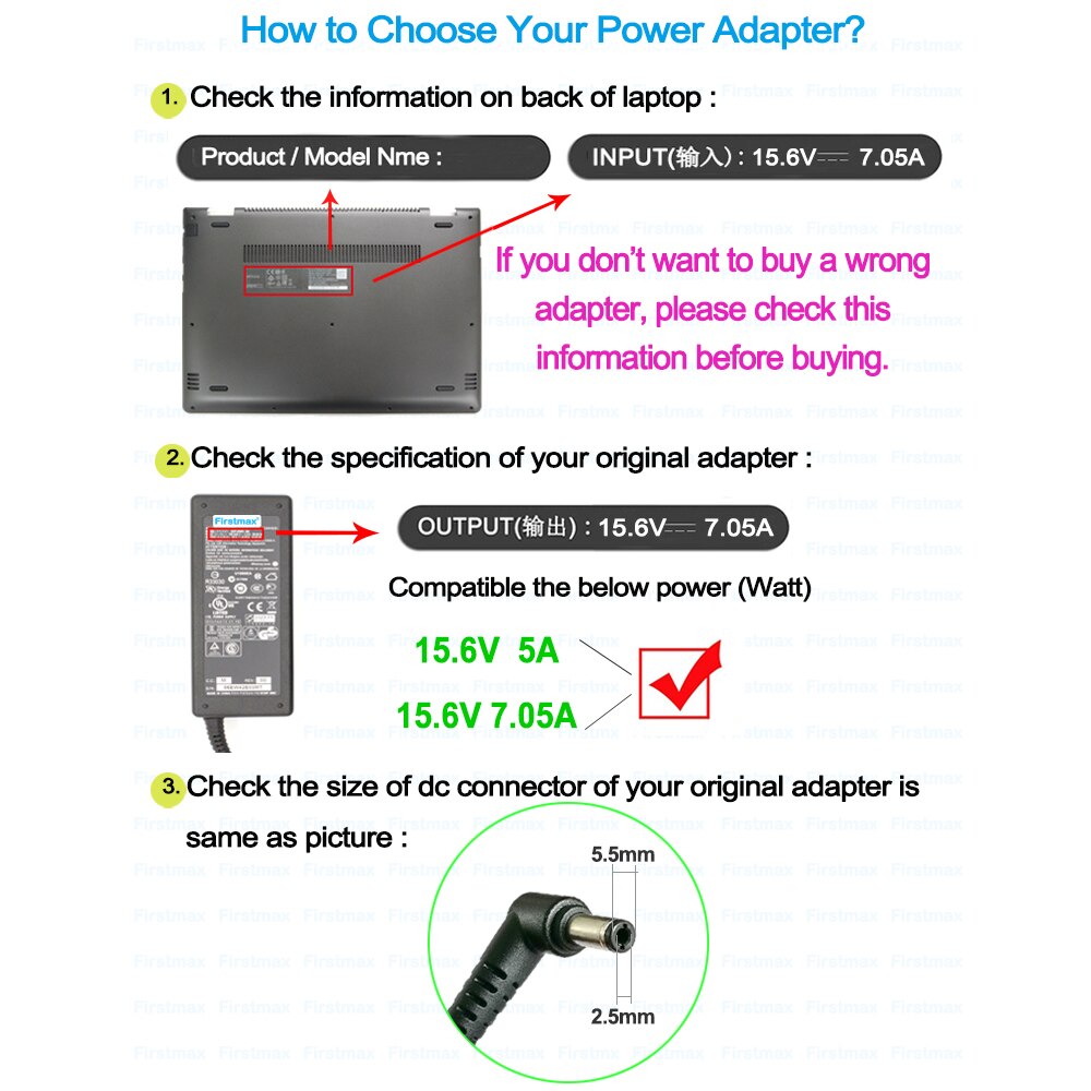 15.6V 7.05A 110W laptop charger AC adapter CF-AA5713A-M1 CF-AA5713A2E CF-53AACZYDE for Panasonic Toughpad FZ-Y1 UT-MB5 UT-MA6