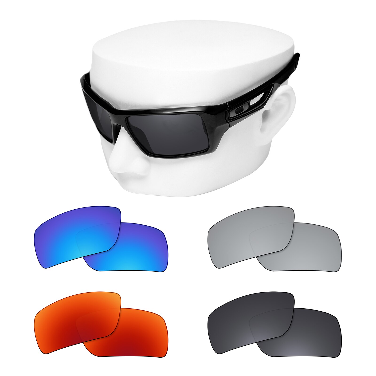 Oowlit polariserte erstatningslinser til-oakley øyelapp 2 oo9136 solbriller