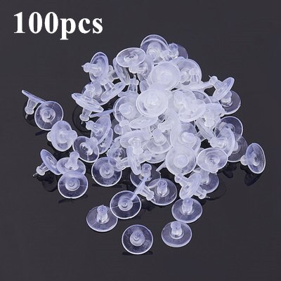 500 stuks zachte siliconen rubberen oorbelstoppers in doos voor oorbellen, doe-het-zelf oorbelaccessoires, kogelbuis oordopjes: En