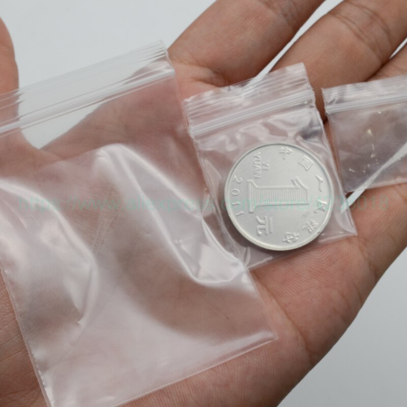 200pcs Thick Transparent Small Zip lock Plastic Bags Baggies Ziplock Zip Zipped Lock Reclosable Clear Small Ziplock Bags