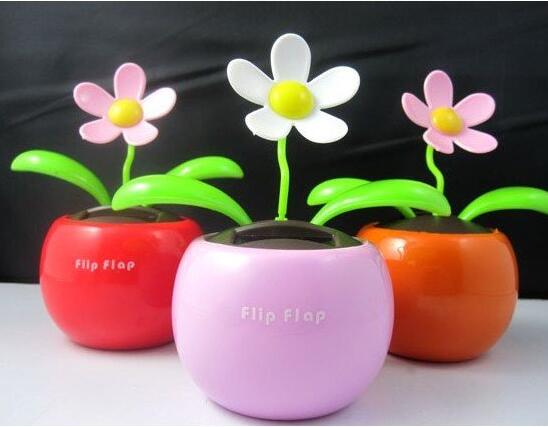 In Stock Swing Solar Flower,Magic Cute Flip Flap Swing ,Solar Plant Swing Solar Toy Interior Accessories Car Ornaments