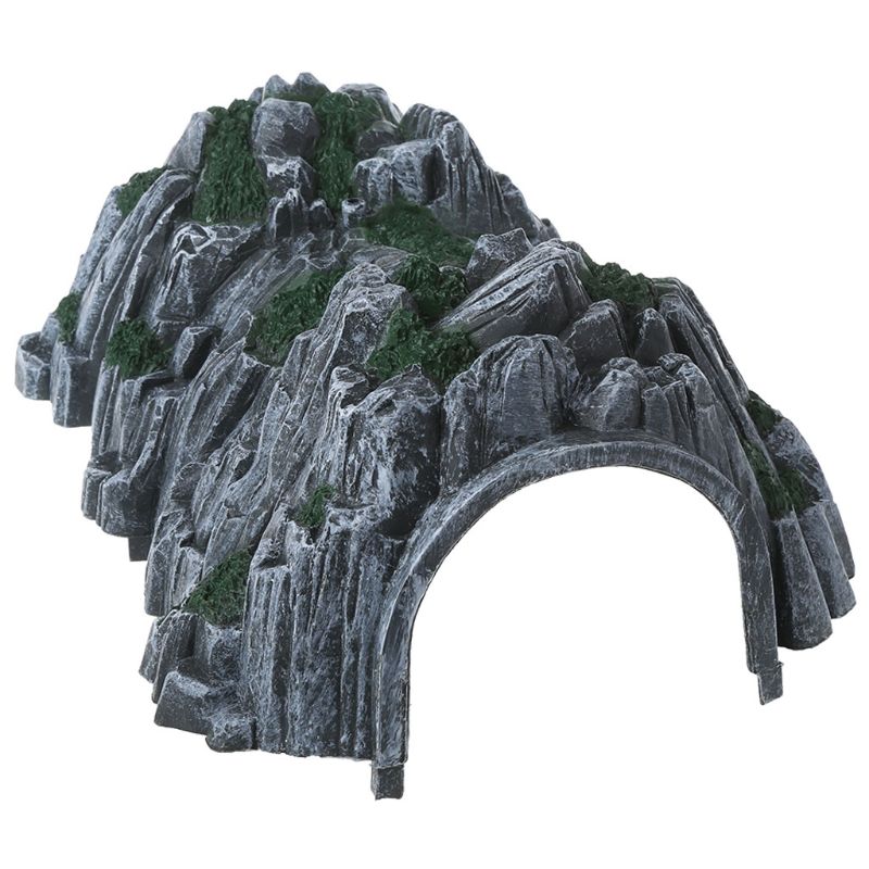 Kunststoff Steingarten Tunnel Spur Zug Slot Eisenbahn Zubehör Spielzeug 40JC