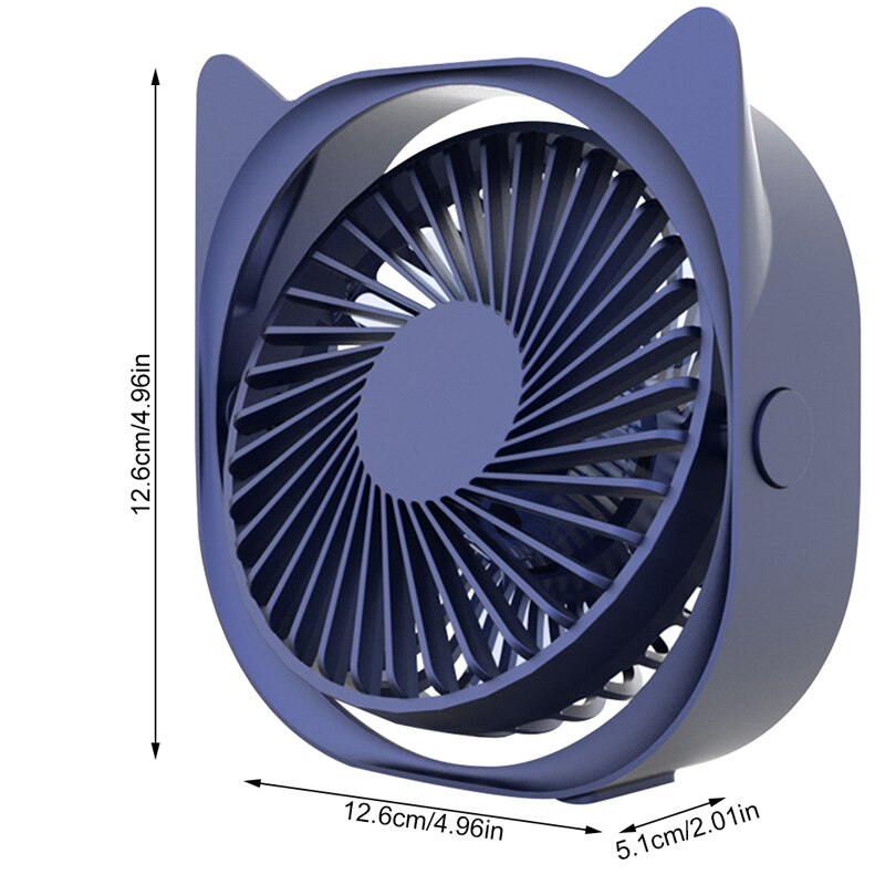 Ventilatore di raffreddamento elettrico alimentato tramite USB Mini ventilatore da tavolo portatile regolabile a 360 gradi modalità 3 velocità forniture per ufficio a casa