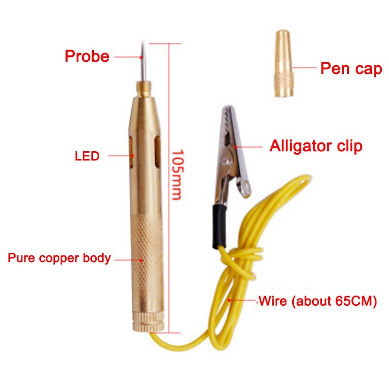 Auto Dc 6V-24V Voltage Circuit Test Pen Auto Remvloeistof Tester Diagnostic Tools Olie 5 leds Auto Remvloeistof Testing Tool