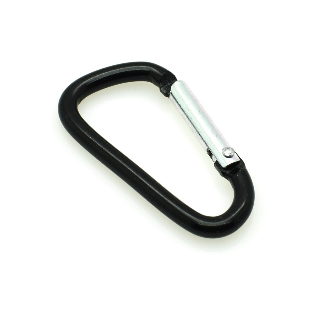 5 stks Aluminium Karabijnhaak Karabijnhaak Sleutelhanger Voor Paracord Outdoor Activiteiten Wandelen Camping 8 Kleuren: Black