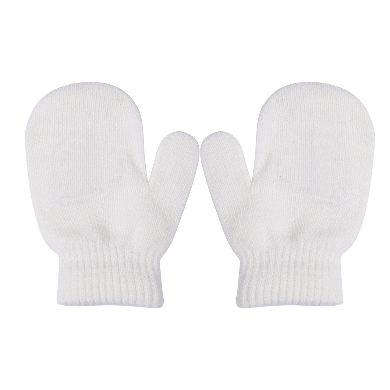 1 paar Baby Mädchen Jungen Handschuhe Winter Warme Handschuhe Neue Kleinkinder Solide Baby Kinder Warme Stricken Handschuhe Fäustlinge 7 candy Farbe: WHITE