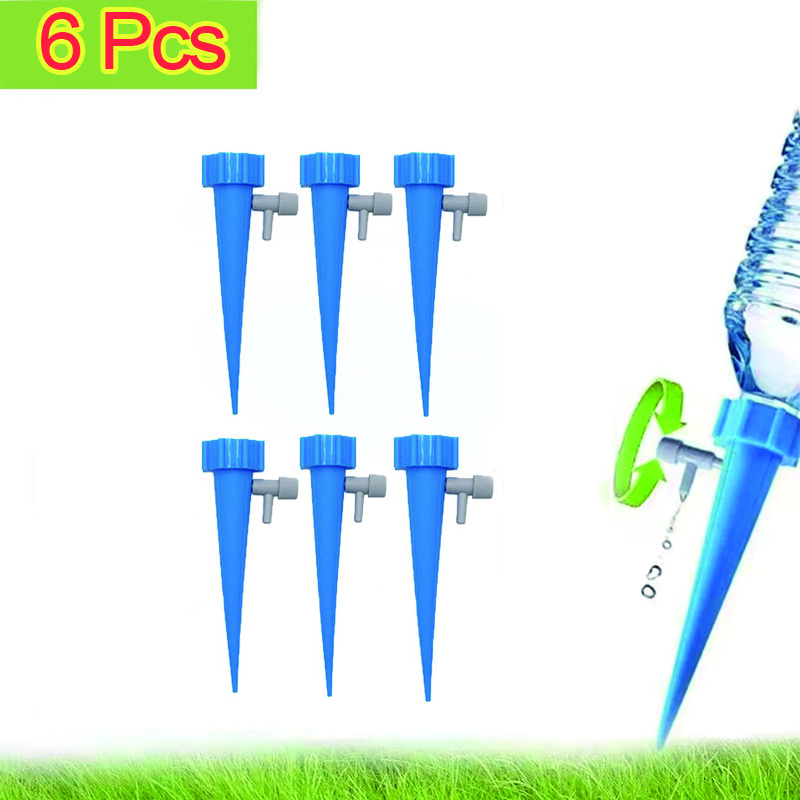 Drip Irrigation System Drip Watering Plant Water Dripper Automatic Self Watering Adjustable for Flower Plant Water Dripper: Light Grey