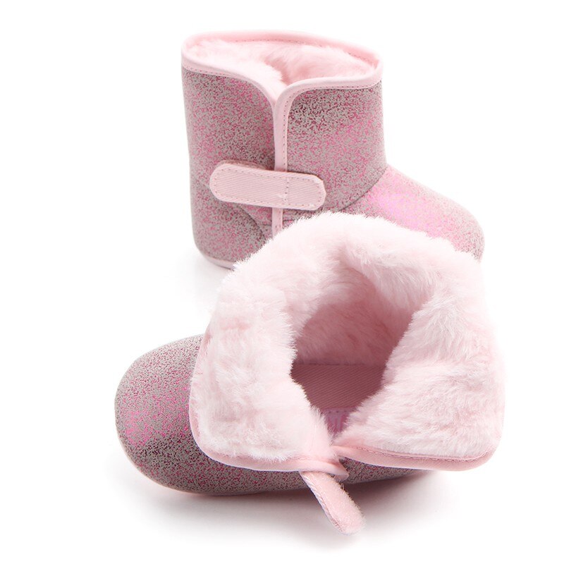 Chaussures d'hiver tube haut pour bébés filles | Chaussures de neige, chaudes, en peluche, à fond souple, , bottes d'hiver pour bébés filles