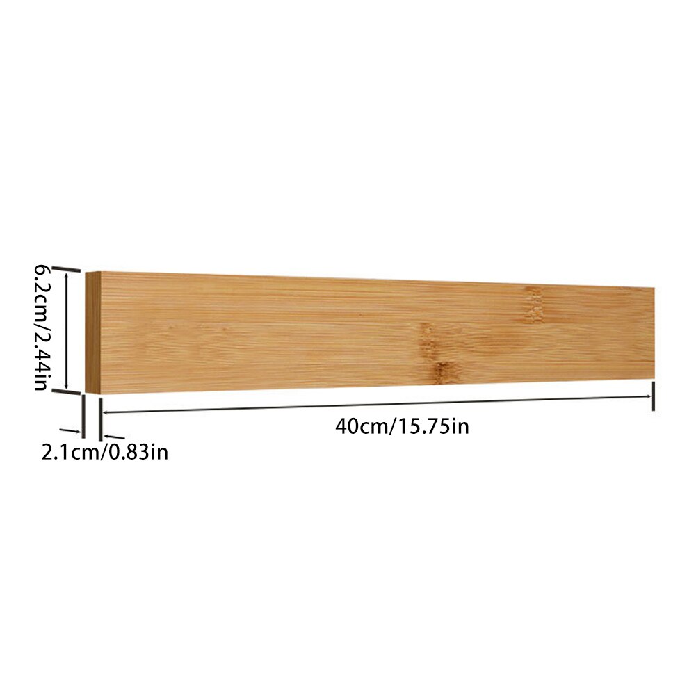 Natural Bamboo Wood Kitchen Tool Holder Wall Absorbs Water Mounted Suction Free Punch Storage Rack For Kitchen Utensils