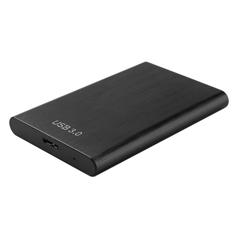 Caja de carcasa de disco duro SATA USB3.0 de 2,5 pulgadas, estructura sin tornillos de aleación de aluminio para 7mm 9,5mm 2,5 pulgadas SATA: Black
