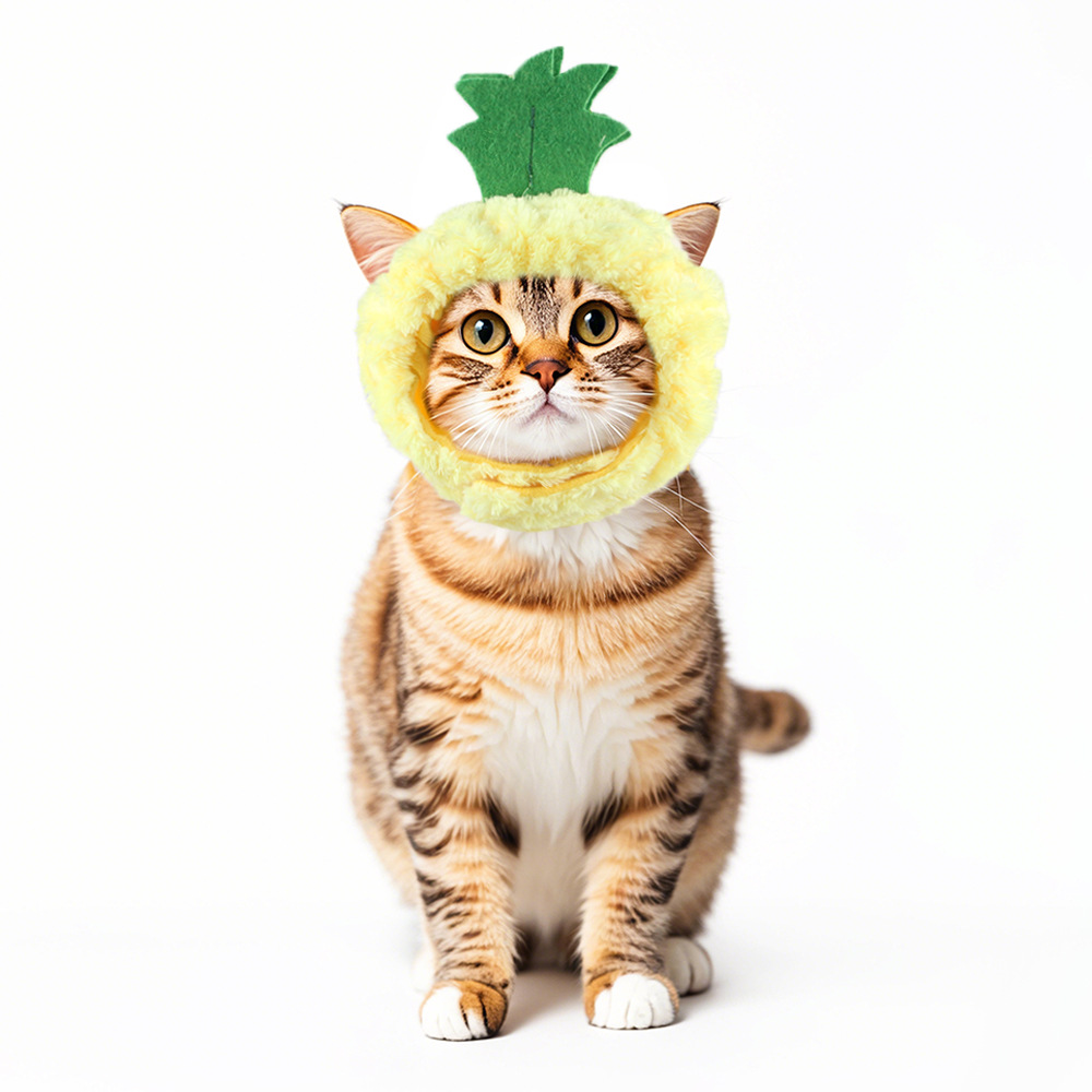 Gorro de gato refinado bonito, gorro elástico de felpa para invierno para mascotas, gorro tejido para cachorros y gatitos, accesorios de decoración para y Cosplay, accesorios para gatos para mascotas: Amarillo claro